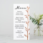 Menu Fall bruiloftvlakte (Staand voorkant)