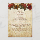 Menu Fall Leaves Wedding (Voorkant)