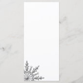Menu Faux Silver Snowflakes Winter Weddenschap (Achterkant)
