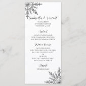 Menu Faux Silver Snowflakes Winter Weddenschap (Voorkant)