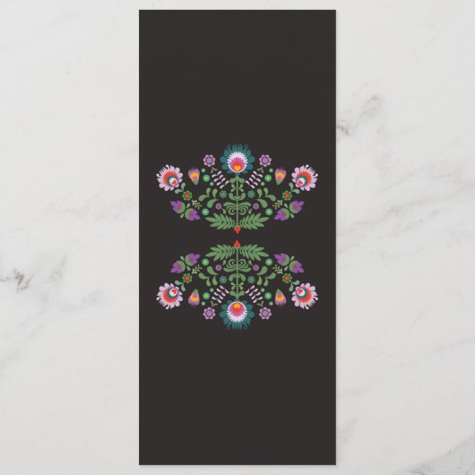 Menu Feestfeest Mexicaans Paars Bruiloftsreceptie (Achterkant)