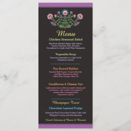 Menu Feestfeest Mexicaans Paarse Trouwreceptie