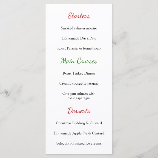 Menu Festive Fox Cubs (Achterkant)