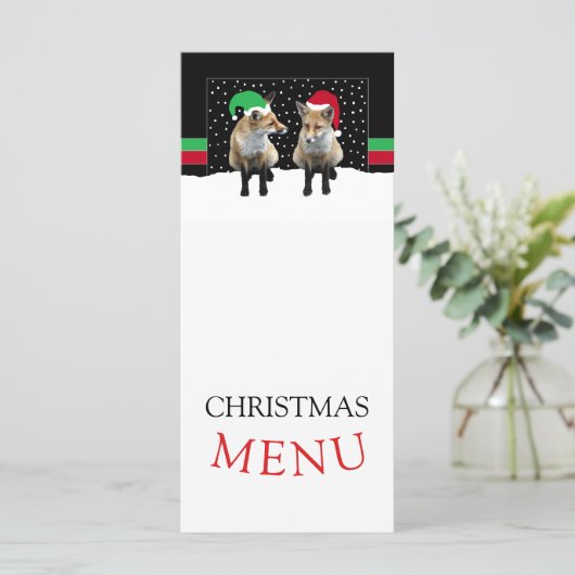 Menu Festive Fox Cubs (Staand voorkant)