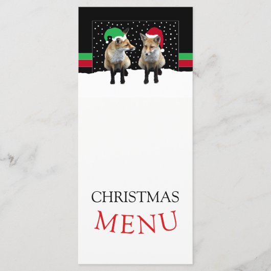 Menu Festive Fox Cubs (Voorkant)