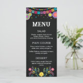 menu Fiesta, bewerkbaar afdrukbaar menu (Staand voorkant)