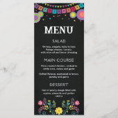 menu Fiesta, bewerkbaar afdrukbaar menu (Voorkant)