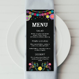 menu Fiesta, bewerkbaar afdrukbaar menu