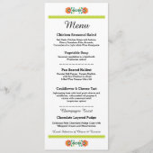 Menu Fiesta Feest Mexicaanse Bruiloft Lime Ontvang (Voorkant)
