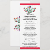 Menu Fiesta Feest Mexicaanse Rood Huwelijksrecepti (Voorkant / Achterkant)