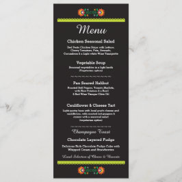 Menu Fiesta Feest Mexicaanse Trouwreceptie Kaart