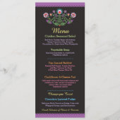 Menu Fiesta Party Mexican Paars Wedding Reception (Voorkant)