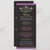 Menu Fiesta Party Mexican Paars Wedding Reception (Voorkant / Achterkant)