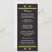 Menu Fiesta Party Mexican Wedding Reception Kaart (Voorkant)
