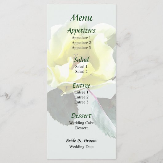 Menu Fijne Gele Rijk Weddenschap (Voorkant)