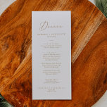 Menu Fijne gouden bruiloft<br><div class="desc">Deze nette gouden trouwdinermenukaart is perfect voor een moderne bruiloft. Het romantische minimalistische ontwerp is voorzien van een mooie en elegante gouden champagne-gele typografie op een witte achtergrond met een schone en eenvoudige look. Dit menu kan voor een trouwreceptie, een repetitief diner, of om het even welke gebeurtenis worden gebruikt....</div>