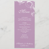 Menu Filigraan werveling violet (Voorkant)