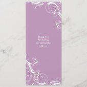 Menu Filigraan werveling violet (Achterkant)