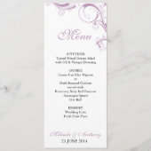 Menu Filigraan werveling violet (Voorkant)