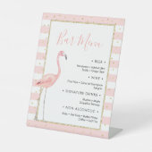 Menu Flamingo Bar 2 Pedestal Sign Reclamebord Met Voetstuk (Voorkant)