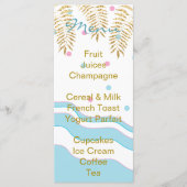 Menu "Flamingo Mam & Baby" van het baby shower (Voorkant)