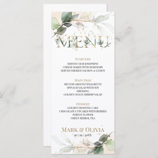 Menu Flat (Voorkant / Achterkant)