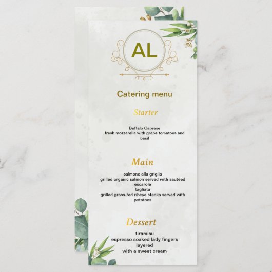 Menu Flat (Voorkant / Achterkant)