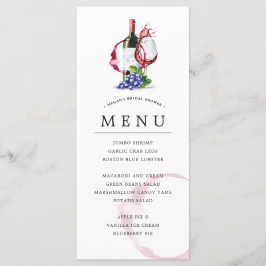 Menu Fles & Red Wine Style (Voorkant)