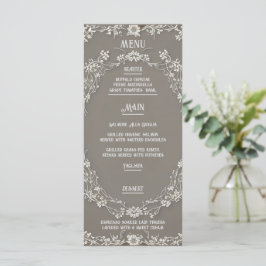 Menu Floral Elegance Wedding