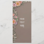 Menu Floral Elegance Wedding (Achterkant)