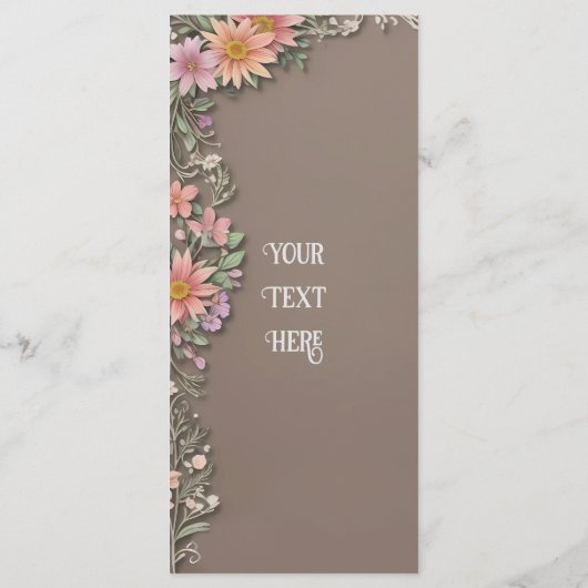 Menu Floral Elegance Wedding (Achterkant)