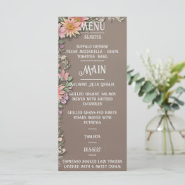 Menu Floral Elegance Wedding