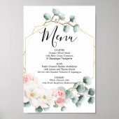Menu Floral Greenery of Bar Poster (Voorkant)