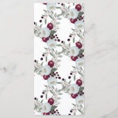 Menu Floral Marsala Wedding Vrijgezellenfeest (Achterkant)