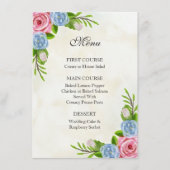 Menu Floral Waterverf Wedding (Voorkant)
