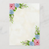 Menu Floral Waterverf Wedding (Achterkant)