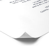 Menu Floral Wedding Ultra Violet Waterverf Poster (Hoek)