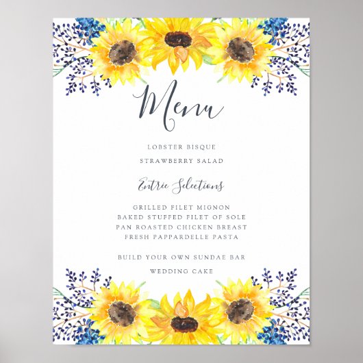 Menu Flowerfields Poster (Voorkant)