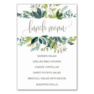 Menu Foliage Lunch Kaart