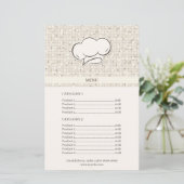 Menu Food Delivery Order Cook Pet Price List (Staand voorkant)