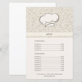 Menu Food Delivery Order Cook Pet Price List (Voorkant / Achterkant)