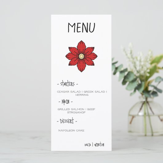 Menu Frida Collectie (Staand voorkant)