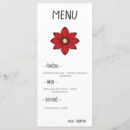 Menu Frida Collectie (Voorkant)