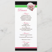 Menu Fuchsia Flower Pink & Green Wedding Reception (Voorkant)