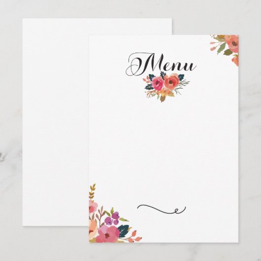 Menu Gala Kaart (Voorkant / Achterkant)