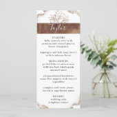 Menu gastnaam, Elegant Earth Tones Waterverf (Staand voorkant)