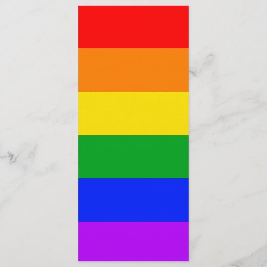 Menu Gay Pride Rainbow Wedding (Achterkant)