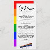 Menu Gay Pride Rainbow Wedding (Voorkant / Achterkant)
