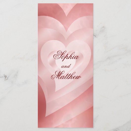 Menu Gelaagde rode harten (Achterkant)