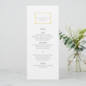 Menu Gele deco Chic Wedding (Staand voorkant)